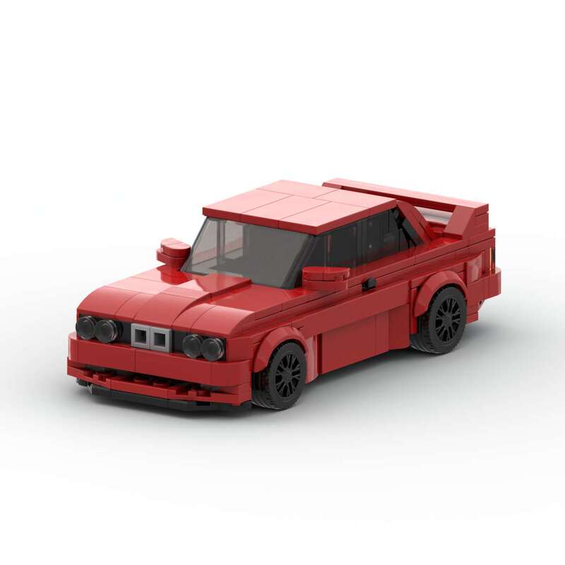 MOC blocks compatible with Lego BMW M3 E30 puzzle plug-in speed series 8-grid car racing sports car MOC blocks compatible with Lego BMW M3 E30 puzzle plug-in speed series 8-grid car racing sports car