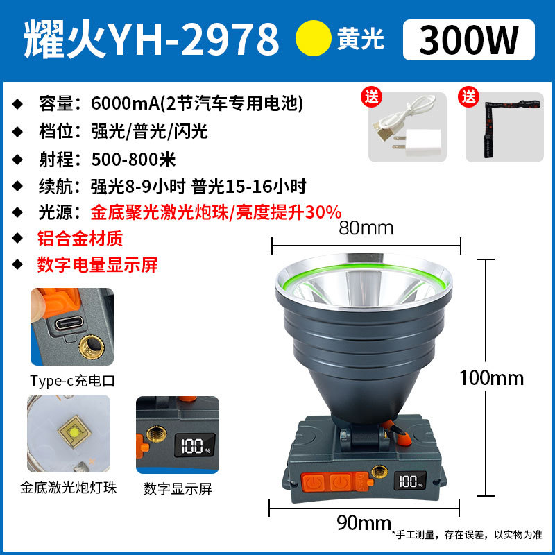 New model/yellow light 2978/300w/gold bottom laser/battery screen