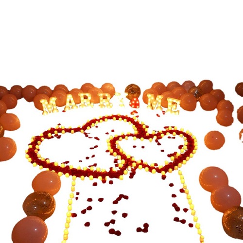 Chinese Valentine's Day Proposal Scene Layout Indoor Supplies Confession Confession Sentiment Romantic Birthday Electronic Candle Props Decoration