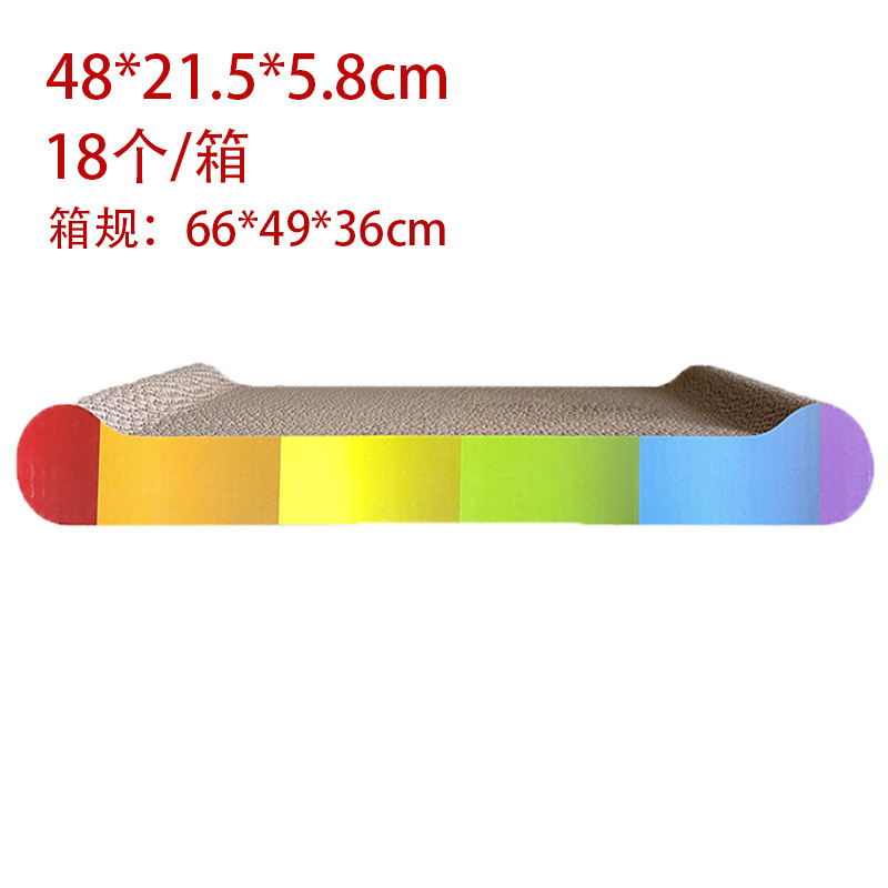 Junta de agarre para gatos, placa recta de papel ondulado, placa de garra para gatos, juguetes para gatos, anti-desgaste y espesado.