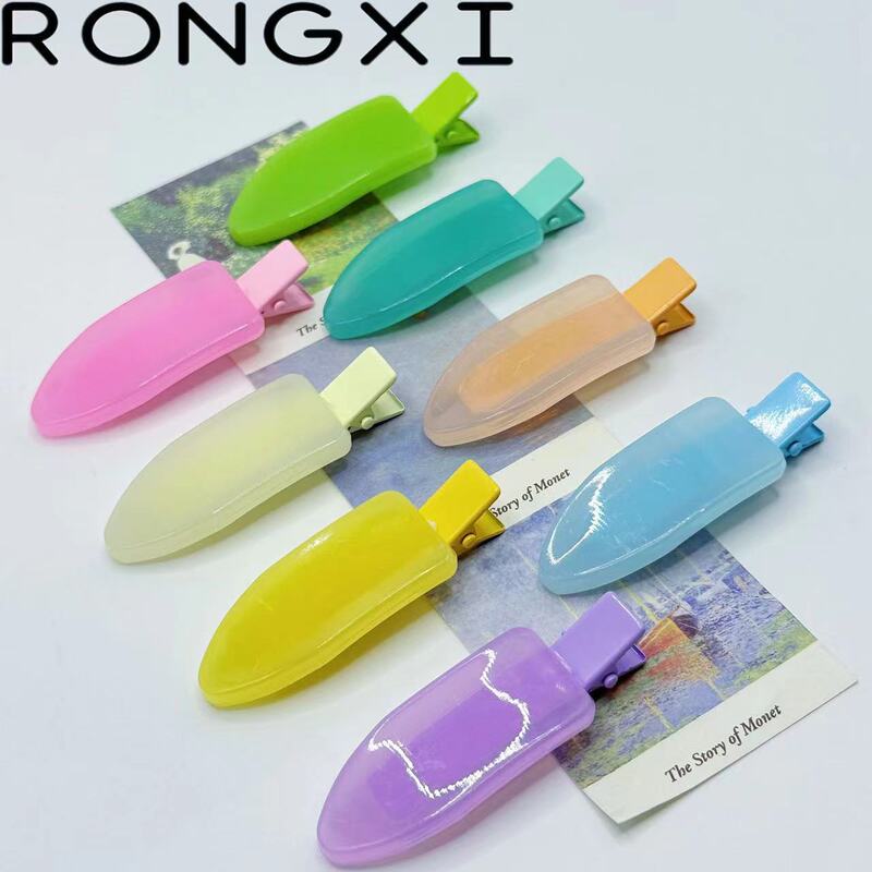 6cm jelly color arrow fresh hairpin seamless girl simple high-end side broken hairpin bangs duck bill clip