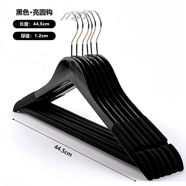 Black hanger from natural wood