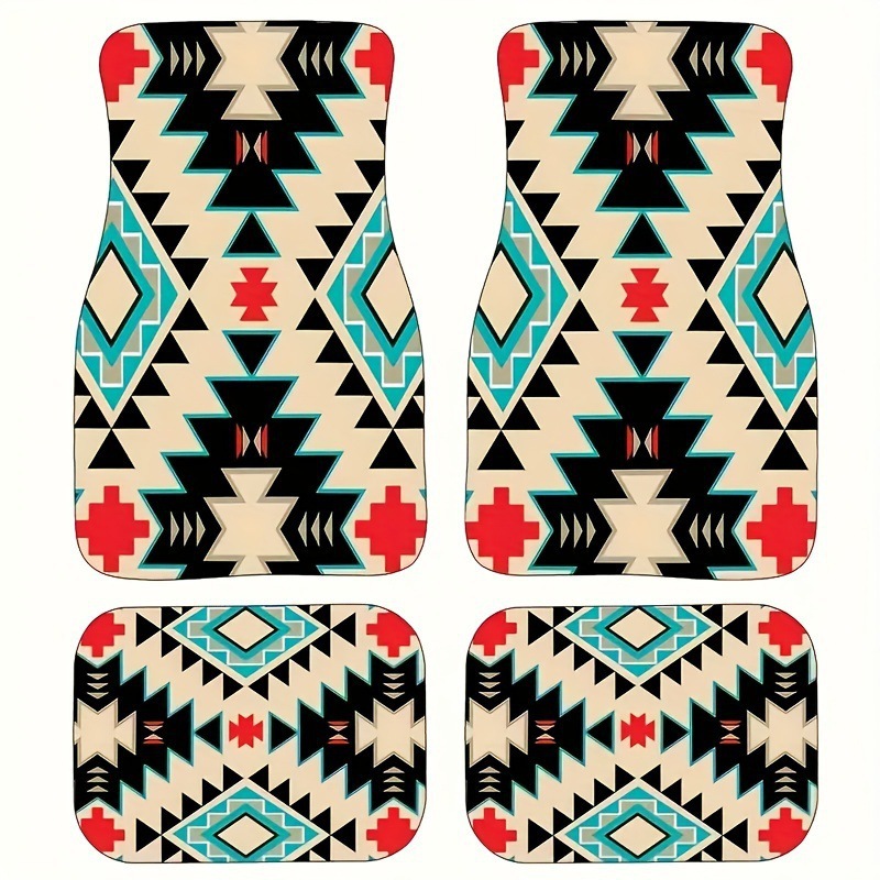 Amazon Cross-border TEMU Nordic Retro Car Mat Carpet Carpet Four-piece Set Dirty Mat Wholesale