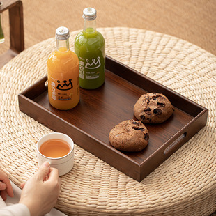 Bamboo Tea Tray Rectangular Household Tea Cup Storage Tray Kung Fu Tea Set Simple Dry Bubble Tea Table Snack Tray