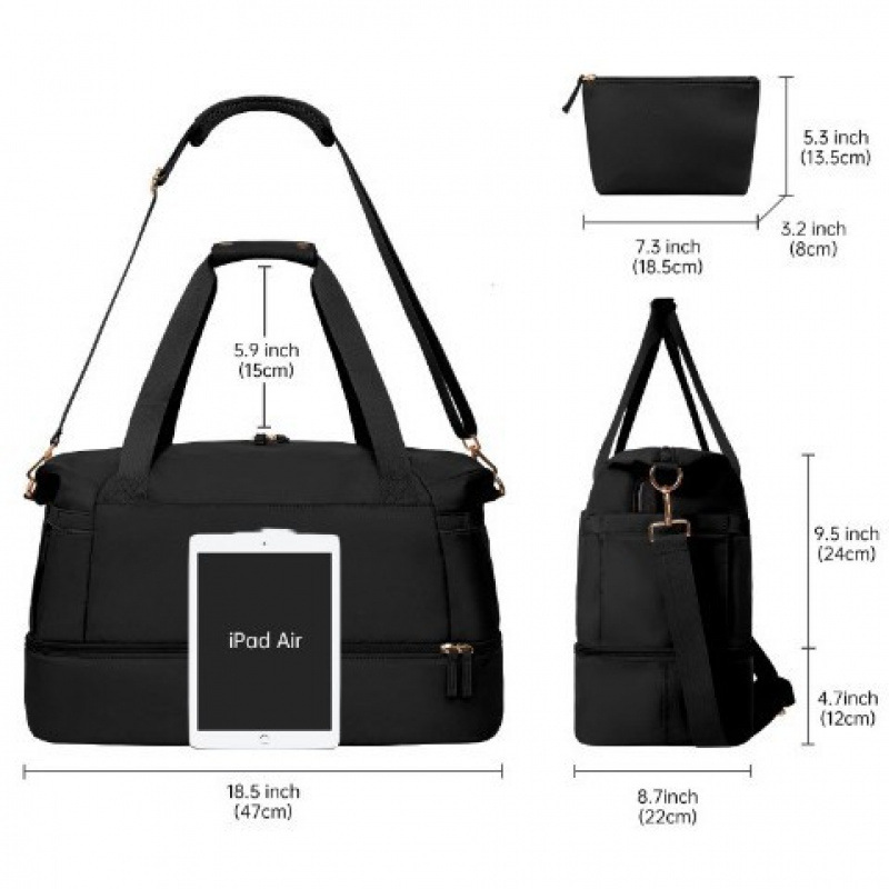 Bolsa de fitness de mujer Amazon en stock con puerto de carga USB bolsa de viaje deportiva, bolsa de yoga