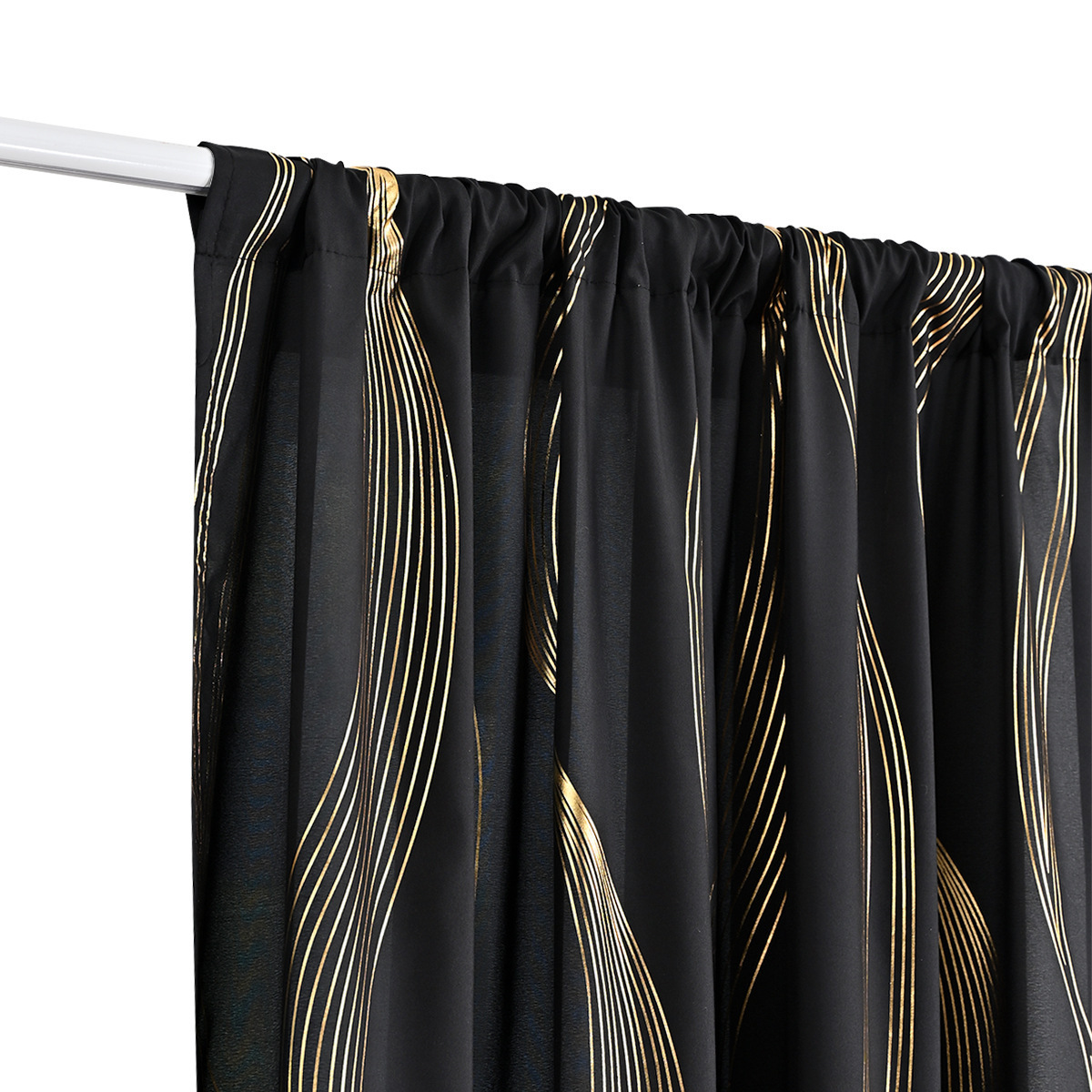 TEMU spot transfronterizo primavera textil cortina semitransparente acrílico oro y plata cortina de sombración de sombración sudeste asiático