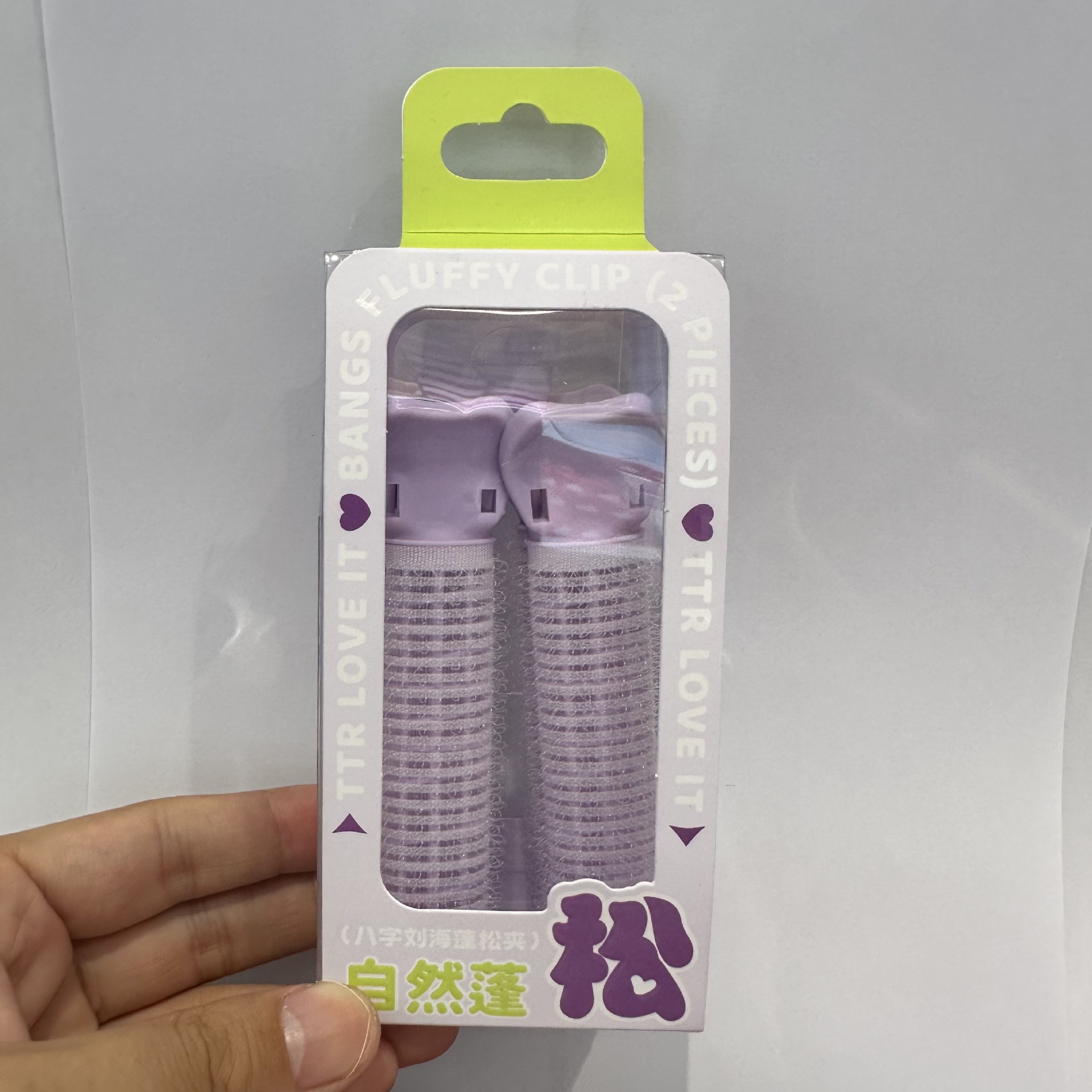 TTR 3초 하트비트 앞머리 푹신한 클립(2개)