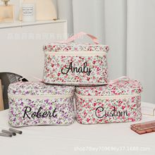 新款碎花ins风八角化妆包高颜值便携式旅行收纳化妆品洗漱包
