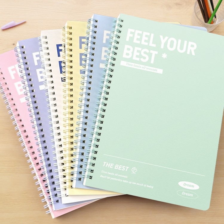 Libro de bobina B5 Color A5 Libro exquisito Libro de gran capacidad Libro en espiral engrosado Libro simple Color hermoso multicolor