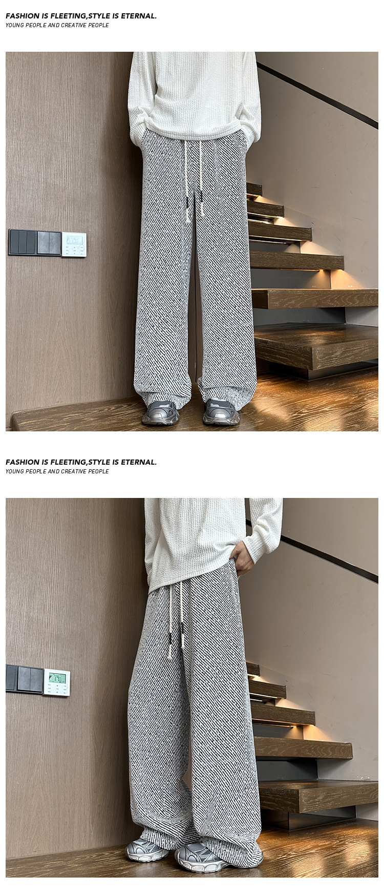 Unisex Zebra Mustermuster Hose Mit Geradem Bein Im Retro Stil_voghion.com