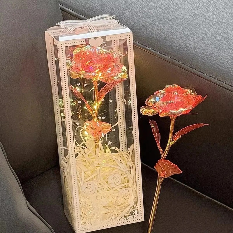 新款 炫彩金箔玫瑰花金箔花玫瑰礼盒七夕节520情人节礼物送礼礼品|undefined