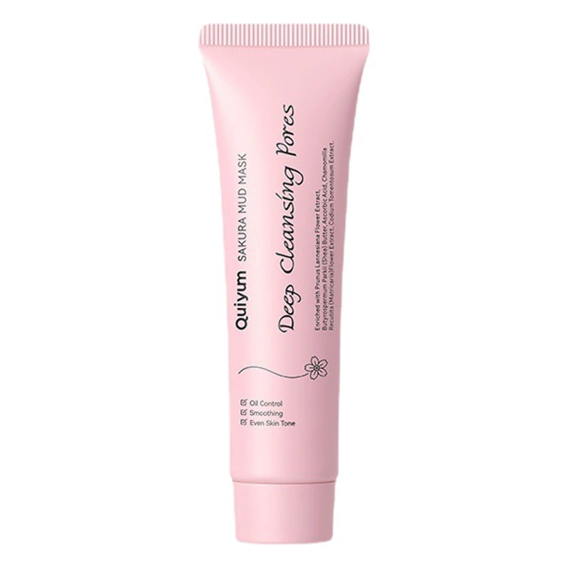 Маска-грязь Temu QUIYUM Sakura (тюбик) 30г, очищающая, увлажняющая и питательная, для внешней торговли