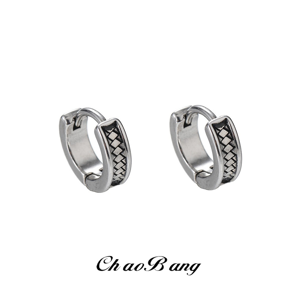 Cross-Border Vintage Earrings for Men, Non-Fading, Retro Style Design, Fashionable and Versatile Earrings for Women, High-End Trendy Accessories