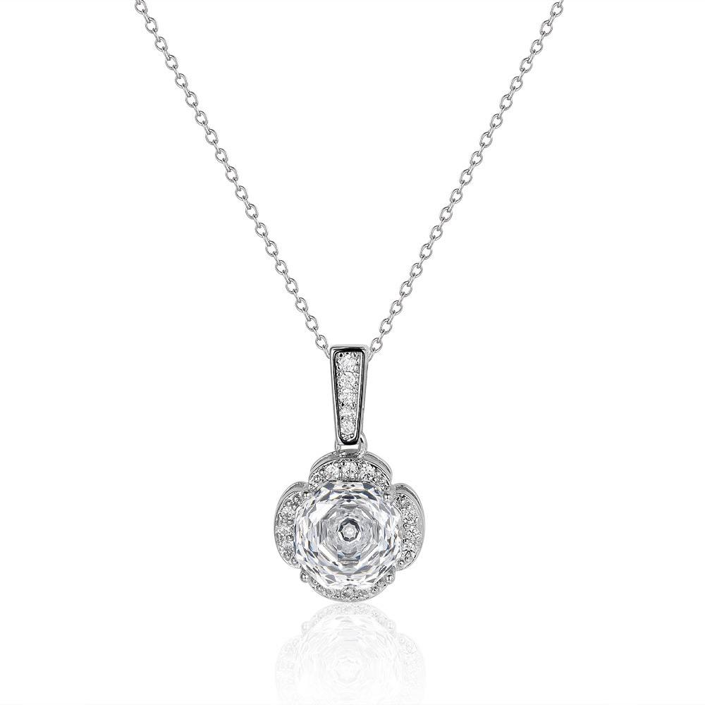 Amazon nuevo Seiko Rose Chepa Paracha collar de zircon pendientes anillo de tres piezas al por mayor