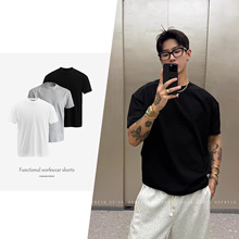 【CSMY】OXFREAK 「基础款 凉感抗菌」300G正肩重磅黑色短袖t恤男