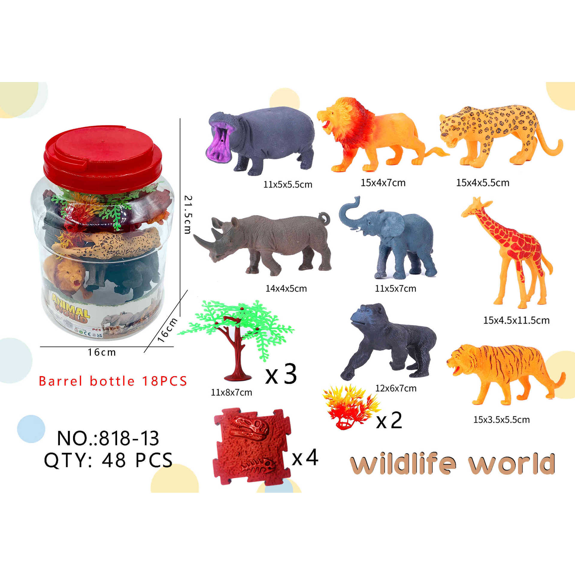 Transfronterizos infantiles simulación de animales dinosaurios tigre león panda jirafa modelo de insecto conjunto de juguetes de educación temprana