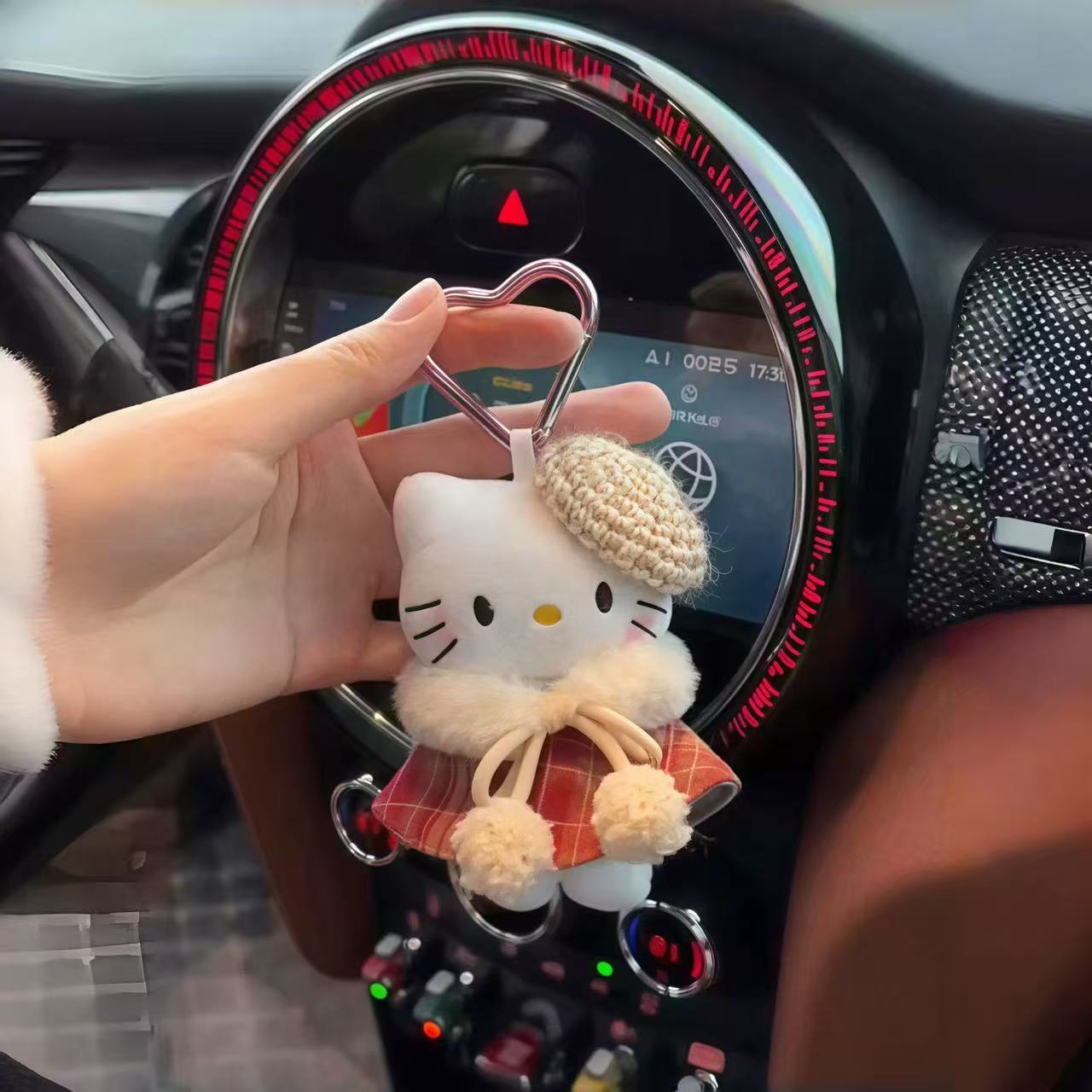 Meilad kitty bolsos colgantes capas de princesa muñecas de invierno bolsas escolares Miu muñecas colgantes de viento