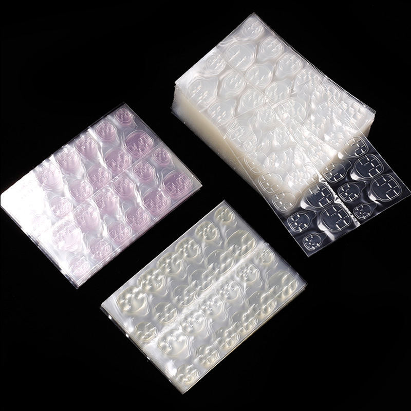 El nuevo desgaste de manicura uñas gel de gelatina especial transparente de doble cara pasta de gelatina no duele La etiqueta engomada de uñas desmontable