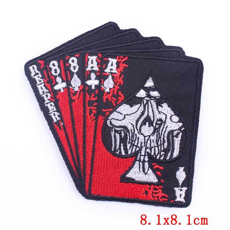 14g Weight Clothing Sticker Patches Classification 1 Piece Quantity Cloth Material Gossip, Poker Pattern Retro, Classic Style Style 1 Piece Retro Classic Style Gossip Poker Cloth Clothing Sticker Patches 7