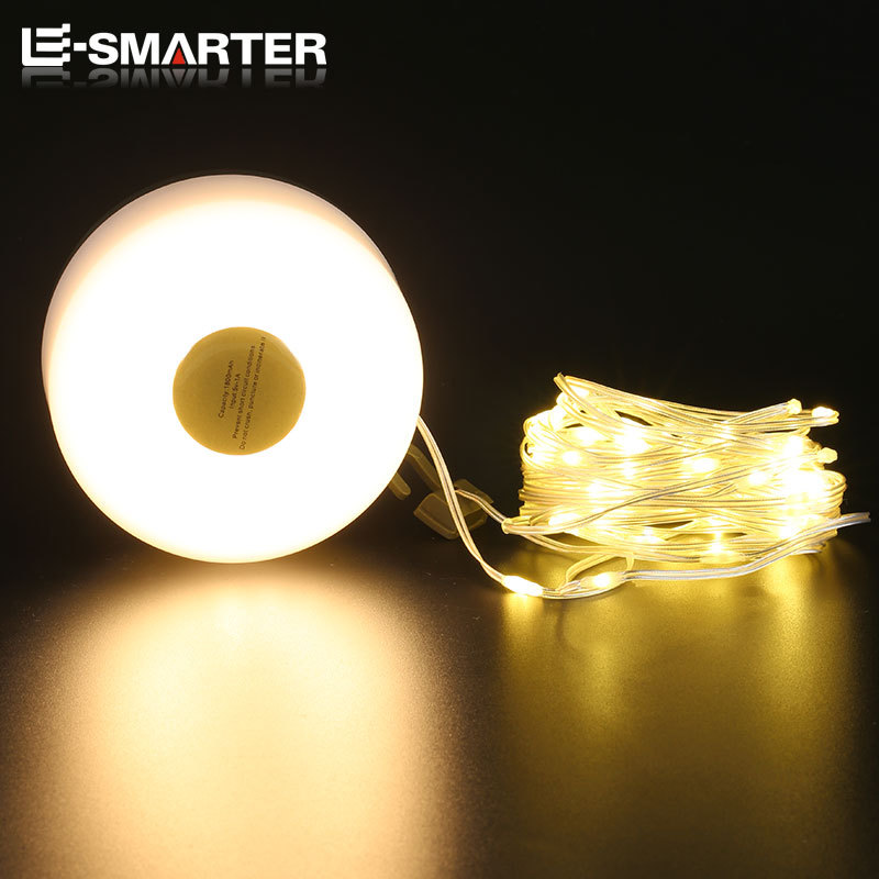 Transfronterizos coloridos 20m atmósfera lámpara de cadena de luces de color carretera decoración de patio atmósfera lámpara recargable lámpara camping