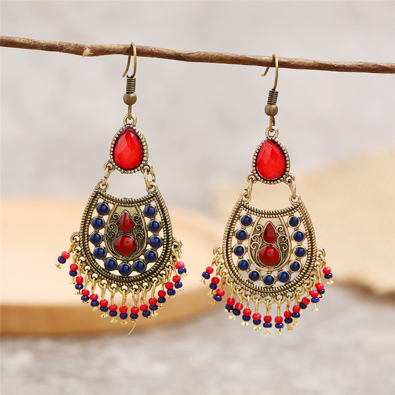 40g Weight Drop Earrings Classification 1 Pair Retro Geometric Water Droplets Owl Alloy Tassel Women's Drop Earrings
