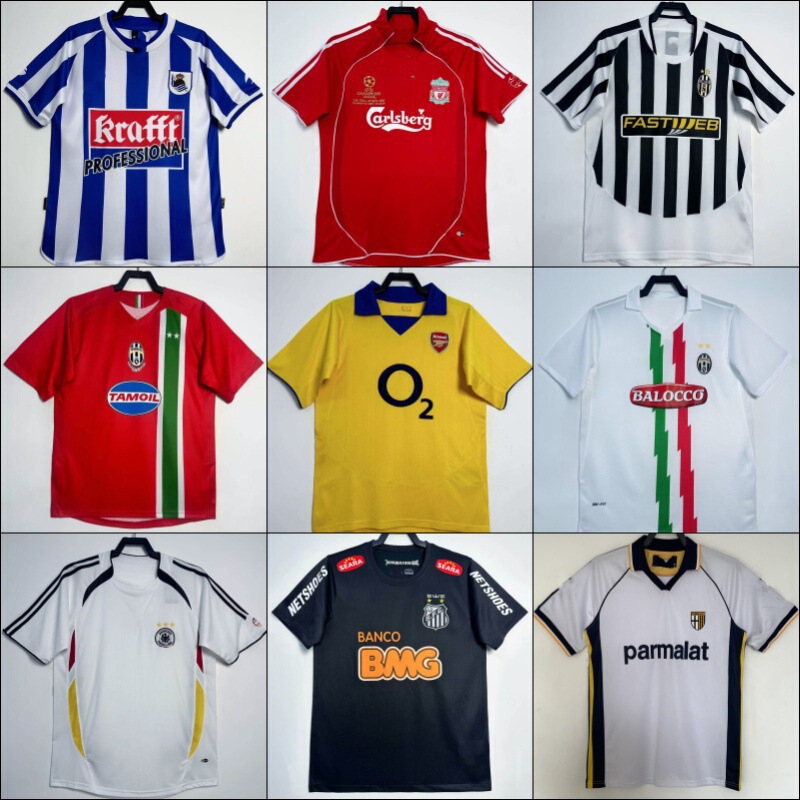Full Range of Retro Football Jerseys: Arsenal, Ac Milan, Liverpool, Real Madrid, National Team Home and Away Football Uniforms, Cross-Border Hot-Selling Items