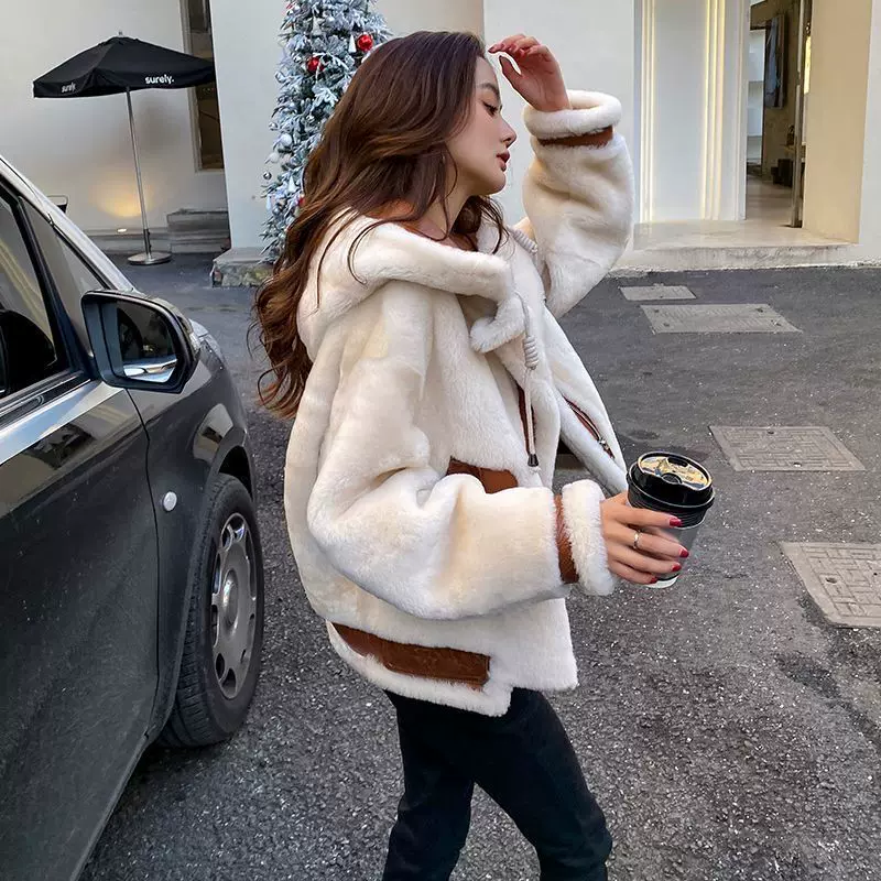 Velvet winter jacket, warm hoody