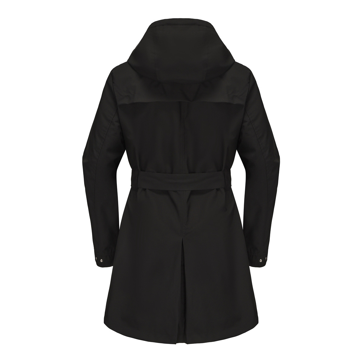 Women's Clothing Spring and Autumn Hooded Water Repellent Jacket with Belt Thin Casual Loose Windbreaker _voghion.com