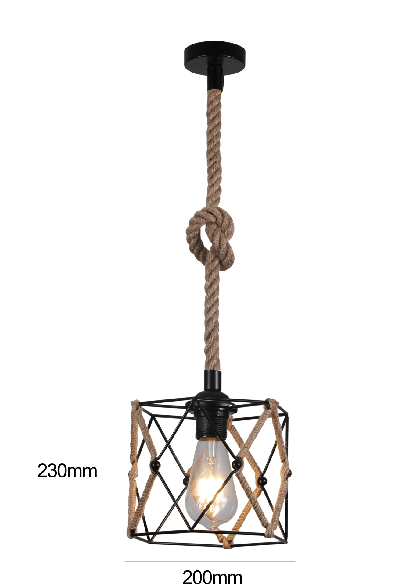 Exclusividad transfronteriza, estilo industrial retro, personalidad, restaurante, cafetería, tienda de té con leche, barra de bar, cuerda de cáñamo, candelabro creativo