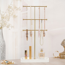北欧风金色首饰展示架 3层桅杆手链项手镯戒指耳饰综合饰品收纳挂
