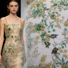 �羳�ֹ����䴮����Ƭ��ʽ�W���̽�����Embroidered lace fabric