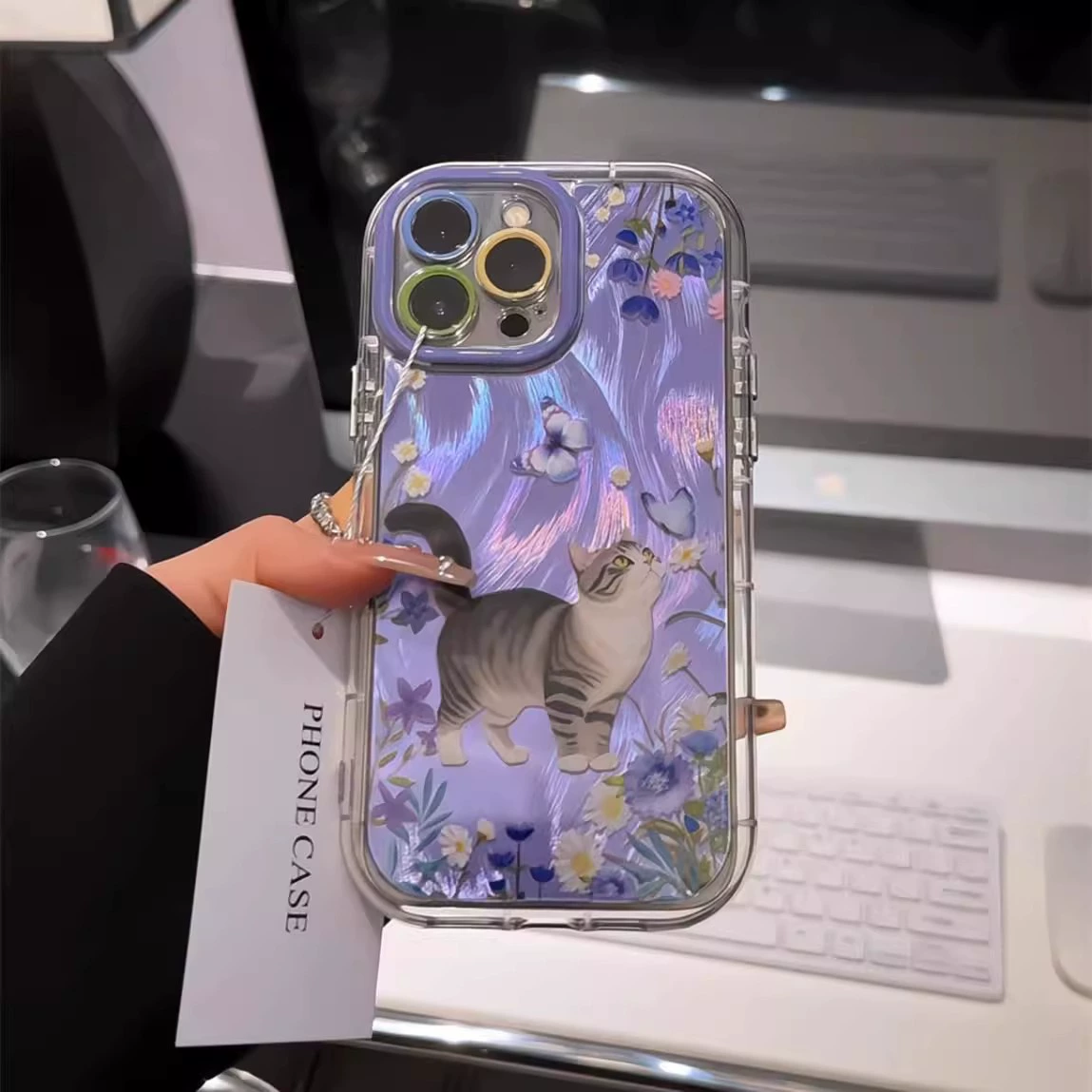 Apple, фиолетовый iPhone 16, кремовый чехол для телефона, iPhone 14 Pro Max