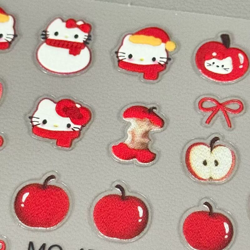 苹果凯蒂猫hellokitty美甲贴纸平面儿童带背胶装饰diy平板相机贴|undefined
