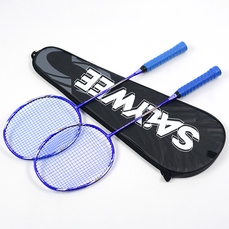 Salywee bádminton raqueta de fibra carbono 4u hombres y mujeres adultos entrenamiento ultraligero durable artículos deportivos Navidad regalo