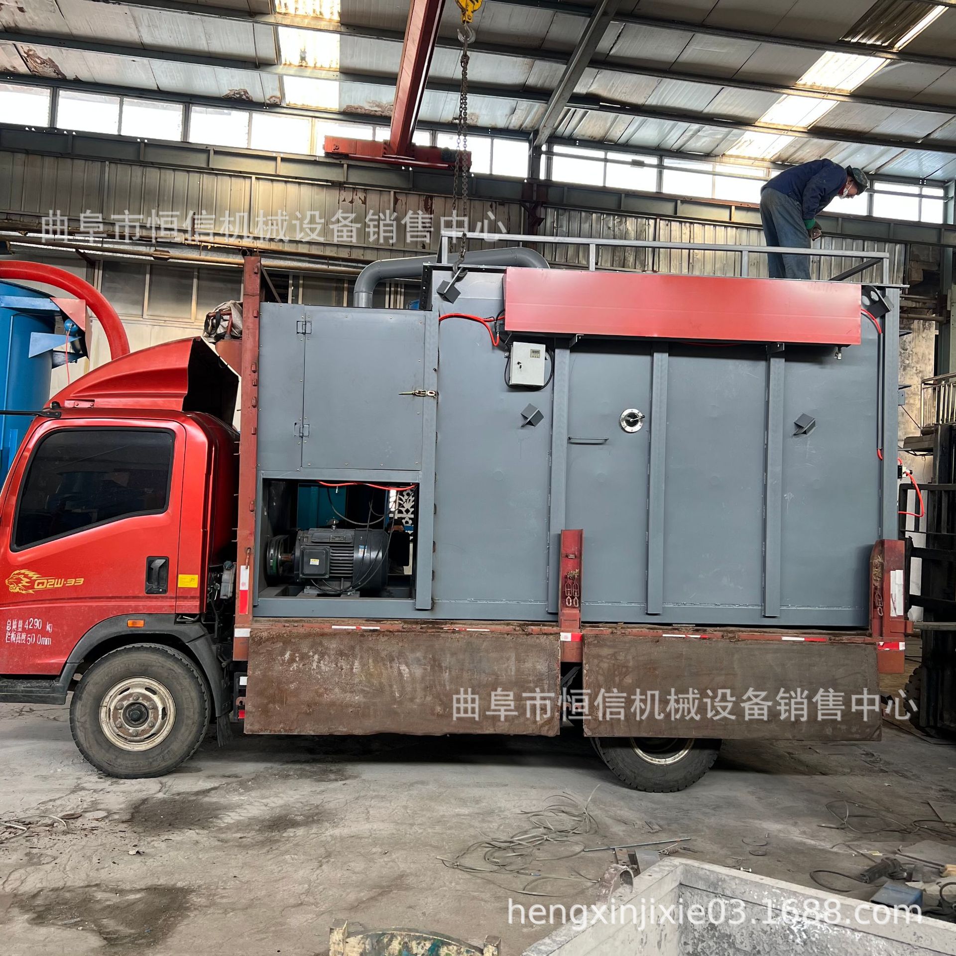 4.2米平板车自卸车粉煤灰仓储式吸灰车zcjb 流动型电厂负压吸尘车