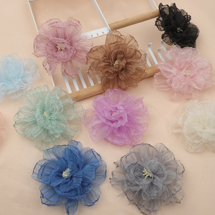 diy Chiffon Handmade Small Flower Fabric Flower diy Hair Accessories Material Handmade Corsage Head Flower Shoe Flower Material