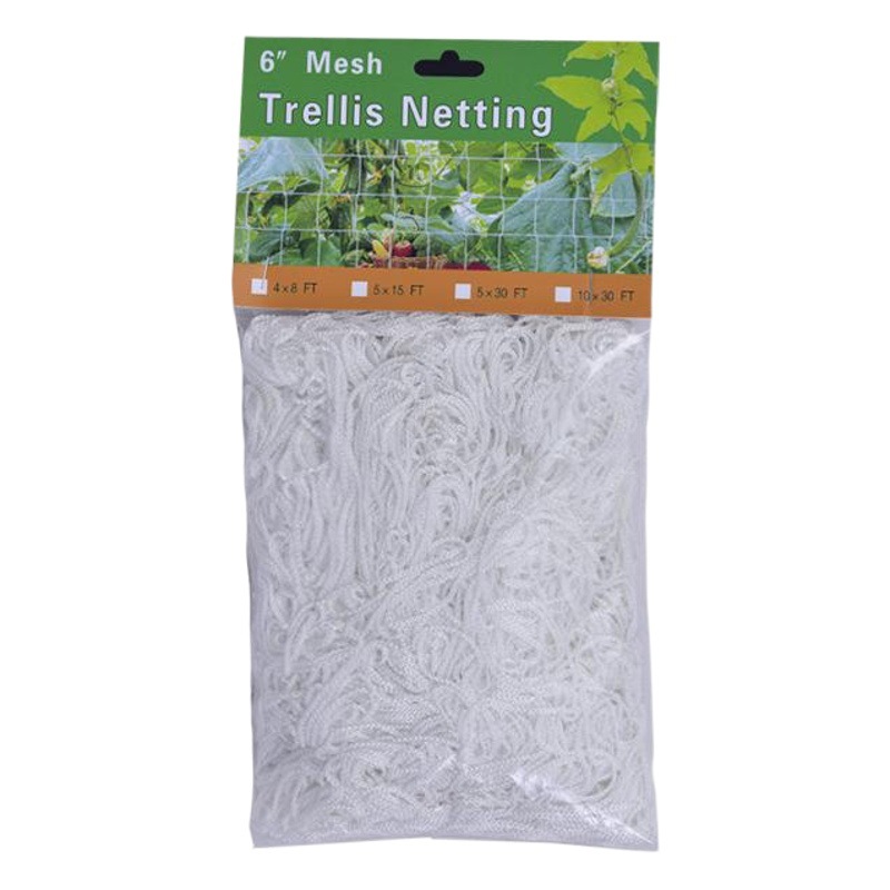 Red de escalada de poliéster blanca, red de trellis para plantas, red de jardinería para el hogar, red de plantación
