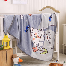 儿童毛毯夏薄单层卡通婴儿珊瑚绒盖毯宝宝床单幼儿园午睡毯子批发