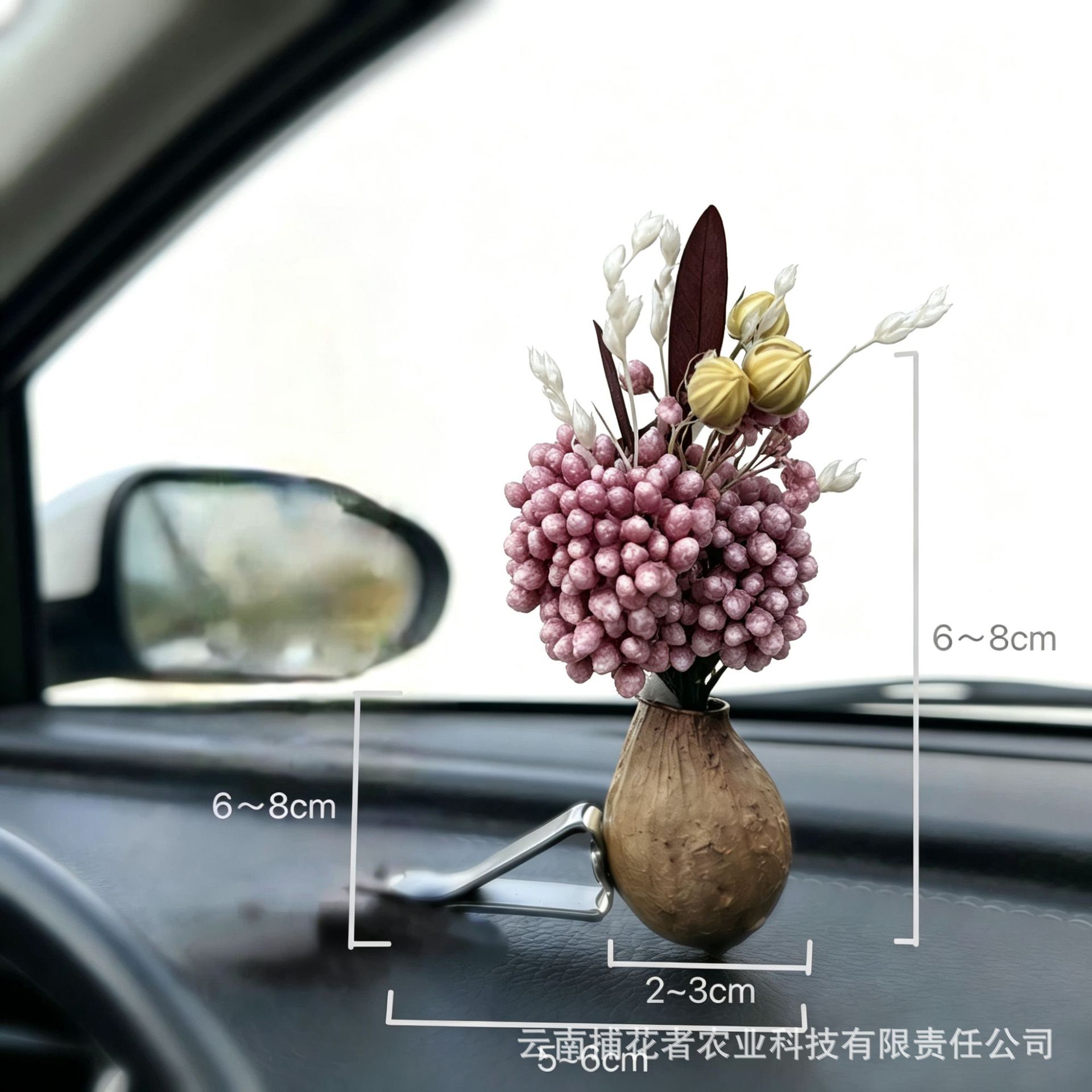 Natural Fruit Plant Dried Flower Car Air Freshener Vent Decoration High-End Diffuser Car Gift Car Interior Fragrance