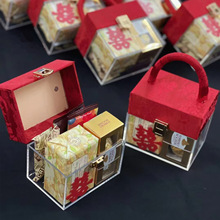 ins迷你毛绒亚克力小礼物盒结婚喜糖盒伴手礼生日小号糖盒轻奢