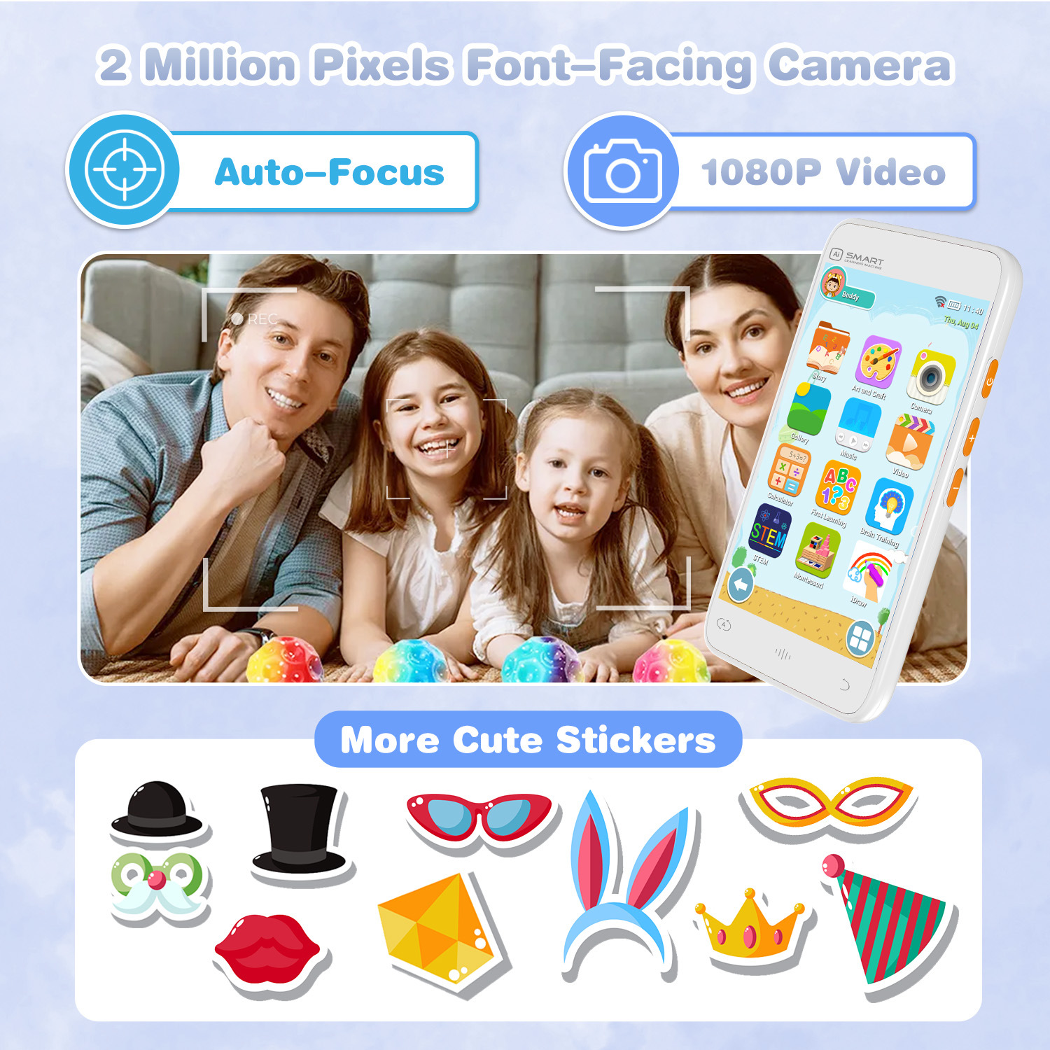 Selección estricta de comercio exterior transfronterizo niños teléfonos móviles video de alta definición fotografía cámara de niños comercio exterior juegos de educación temprana juguetes de rompecabezas