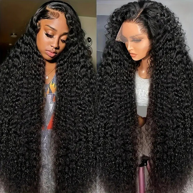 Front lace wig full head set for women's African small curly wigs, high temperature silky long curly wigs, wholesale and in stock