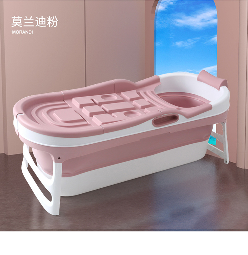 厂家直销成人塑料折叠浴桶宝宝泡澡桶浴缸便携式泡澡桶