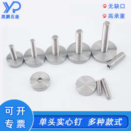 单头不锈钢实心螺丝钉 装饰钉 墙板固定螺丝钉手拧螺钉货架展示钉