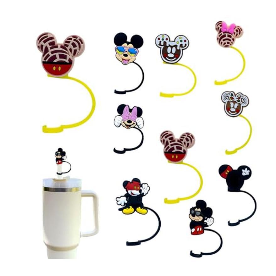 Silicone de dibujos animados tapa de paja goma blanda Kawaii Kitty 10 mm taza Stanley tapa de paja grande 40 onzas 3