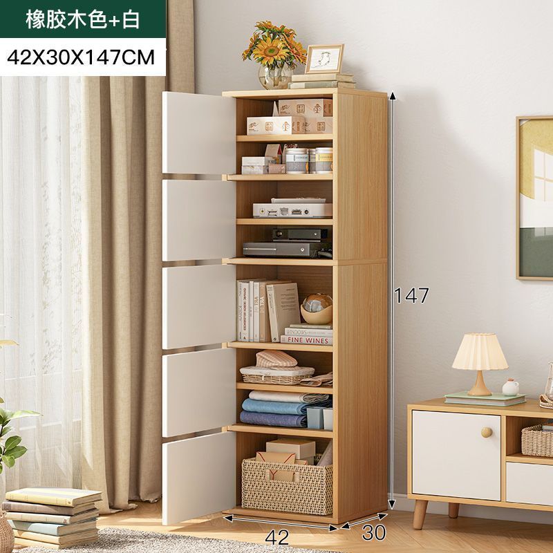 衣柜新款2025爆款复古胡桃家用卧室小户型组装收纳柜出租房挂衣橱|undefined
