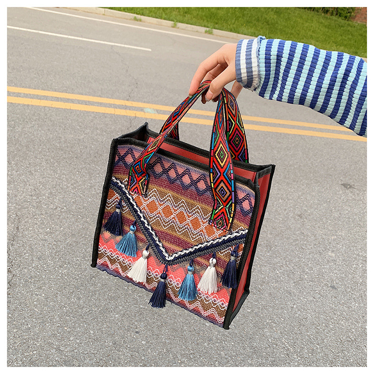 Ethnic Style Style Women's Medium Canvas Ethnic Style Tote Bag