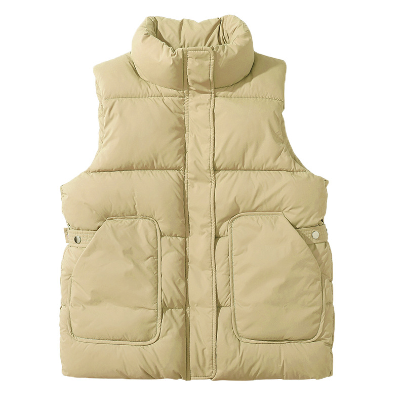 Gran chaleco de algodón de plumón para mujeres otoño y invierno corto grueso ropa de pan nuevo chaleco coreano chaqueta de caballo chaqueta de moda
