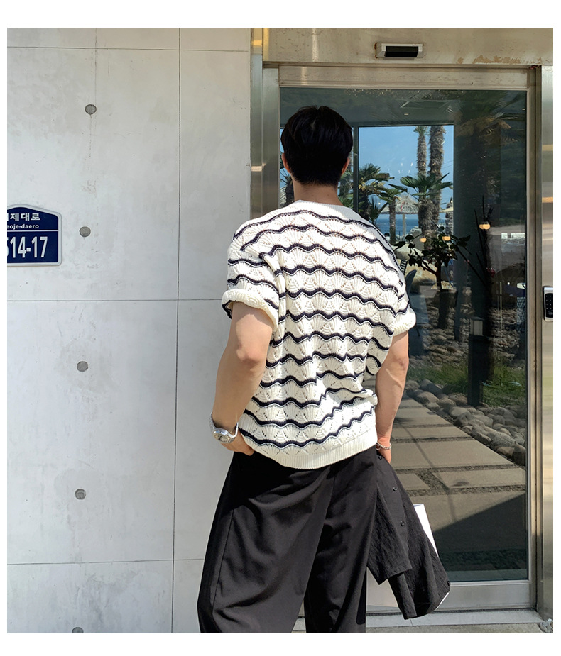Luxury Striped T-Shirt Image 5