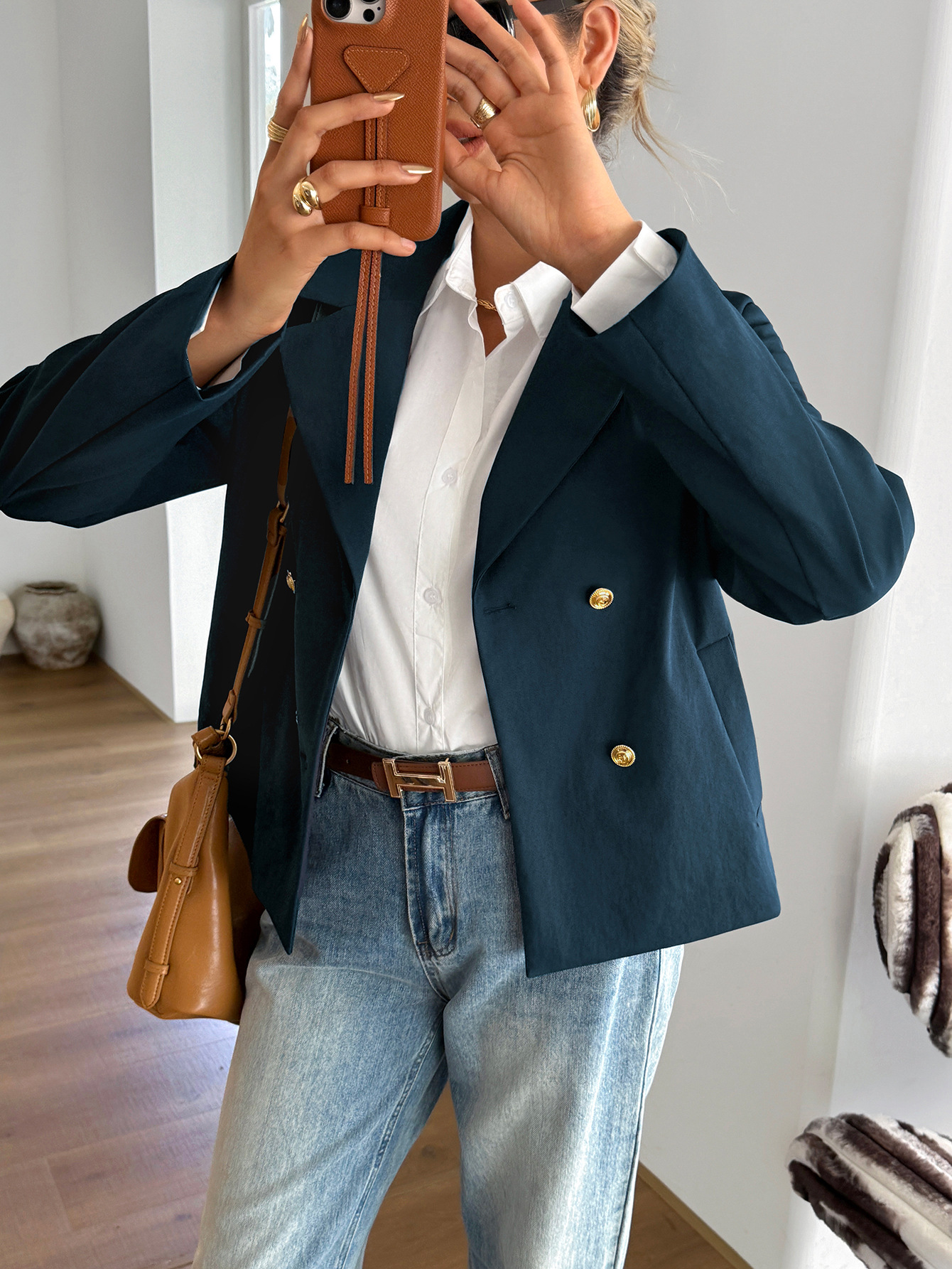 Elegant Women's Blazer Jacket For Autumn Winter Lightweight Coat_voghion.com